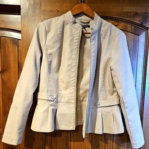 Baccini faux leather jacket in blush